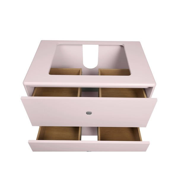 Růžová závěsná skříňka s umyvadlem bez baterie 80x62 cm Color Bath – Tom Tailor-image-3