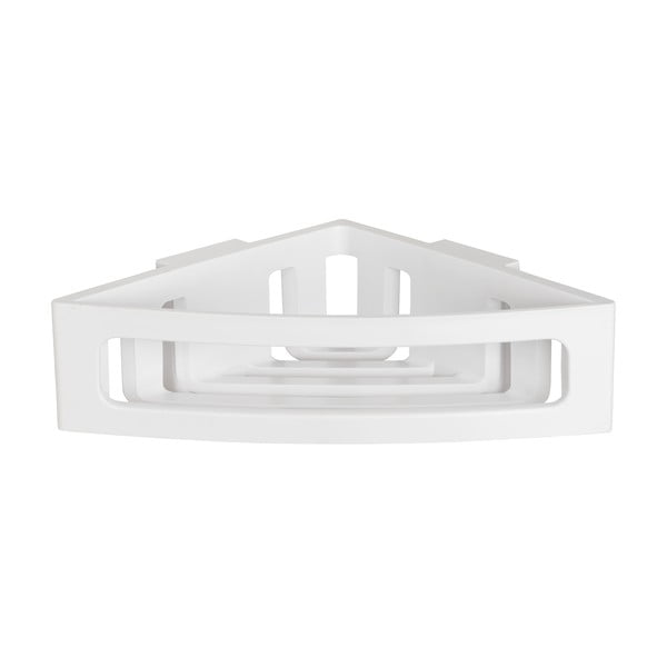 Bílá rohová samodržící plastová koupelnová polička Bralia - Wenko-image-3