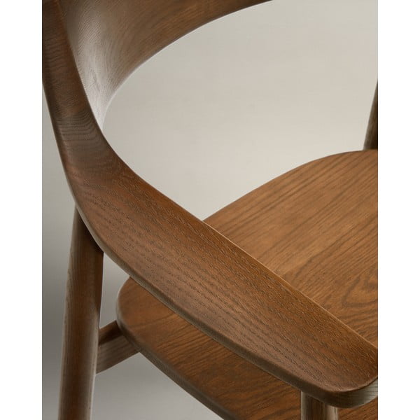 Hnědá jídelní židle z dubového dřeva Fondes – Kave Home-image-2