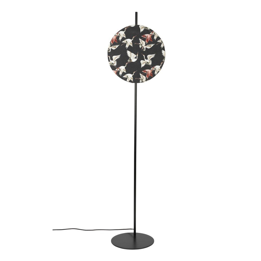 Černá stojací lampa s textilním stínidlem (výška 158 cm) Jaylee – White Label
