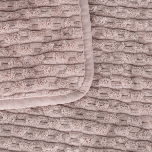 Růžový prošívaný přehoz 230x260 cm – Ixia-image-1