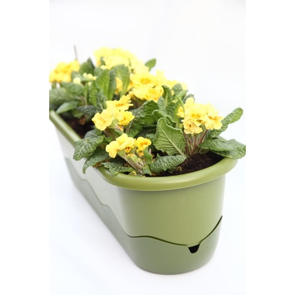 Zelený samozavlažovací truhlík Plastia Mareta, délka 80 cm-image-2