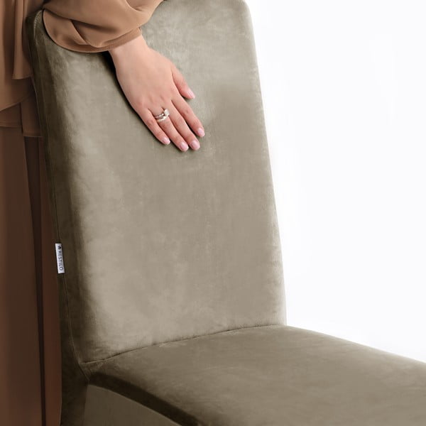 Šedobéžový napínací potah na židli 48 cm Sento – Restilo-image-4