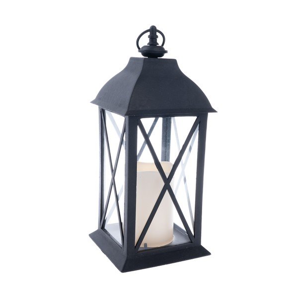 Černá LED lucerna na baterky (výška 30,5 cm) – Dakls