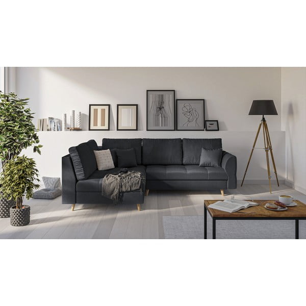 Tmavě šedá rohová pohovka (levý roh) Ariella – Ropez-image-1