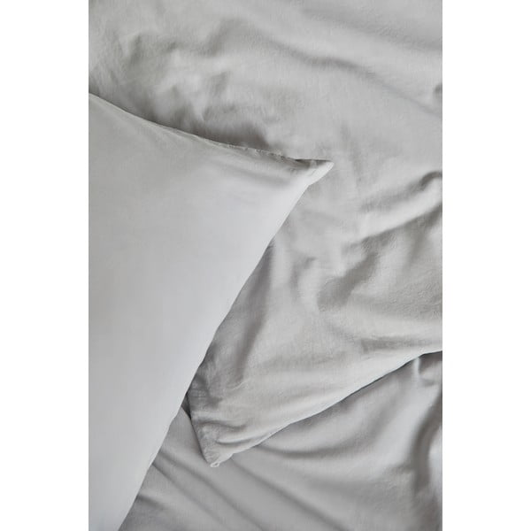 Světle šedé povlečení na dvoulůžko ze stonewashed bavlny Bonami Selection, 200 x 200 cm-image-1