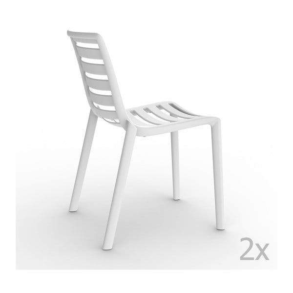 Sada 2 bílých  zahradních židlí Resol Slatkat