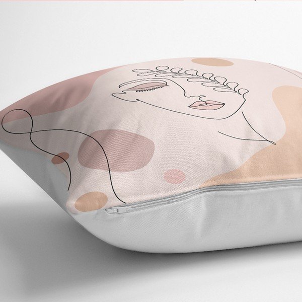 Sada 4 dekorativních povlaků na polštáře Minimalist Cushion Covers Draw Art Women, 45 x 45 cm-image-1