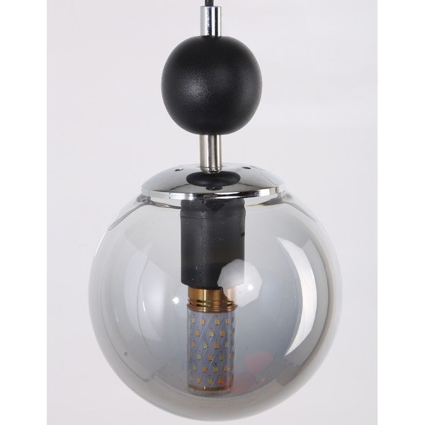 Černo-šedé závěsné svítidlo se skleněným stínidlem ø 15 cm Marble – Squid Lighting-image-1