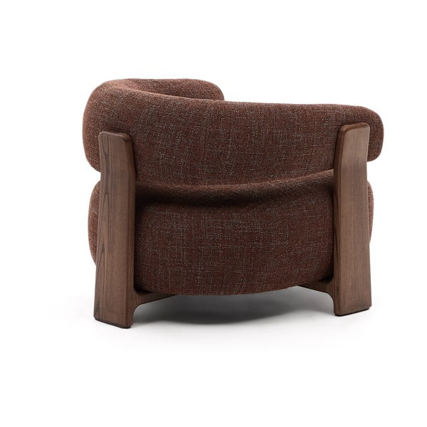 Hnědé žinylkové křeslo Granite – Kave Home-image-4