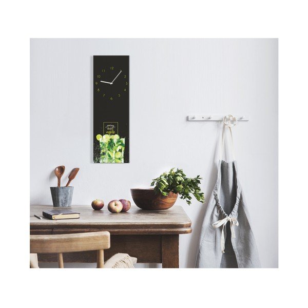 Nástěnné hodiny Styler Glassclock Mojito, 20 x 60 cm-image-1