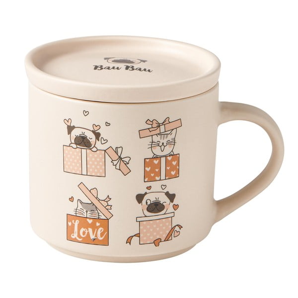 Béžovo-světle hnědé porcelánové hrnky v sadě 2 ks 35 ml – Brandani-image-1