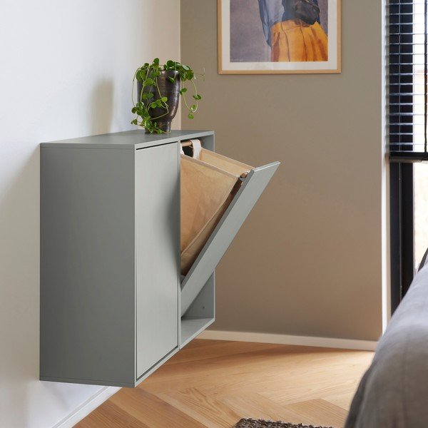 Šedomodrý nástěnný koš na prádlo Laundry Box – ReCollector-image-2