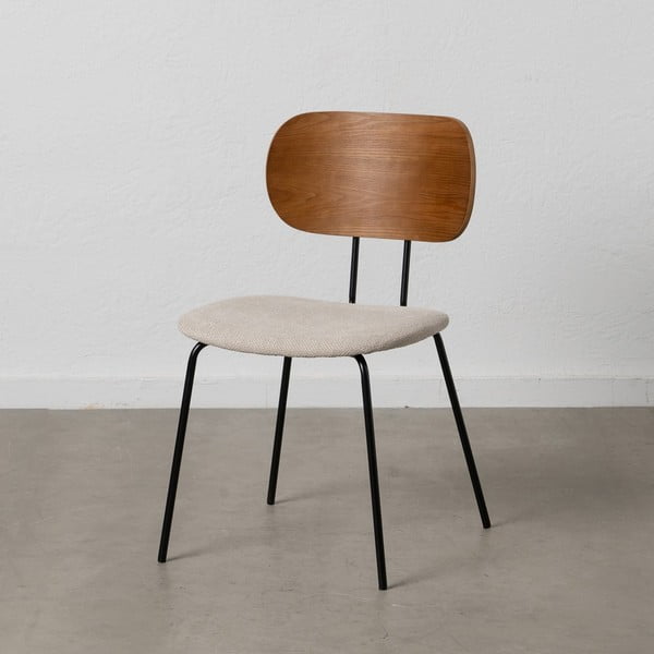 Hnědo-krémové jídelní židle v sadě 4 ks Cleo – Ixia-image-1