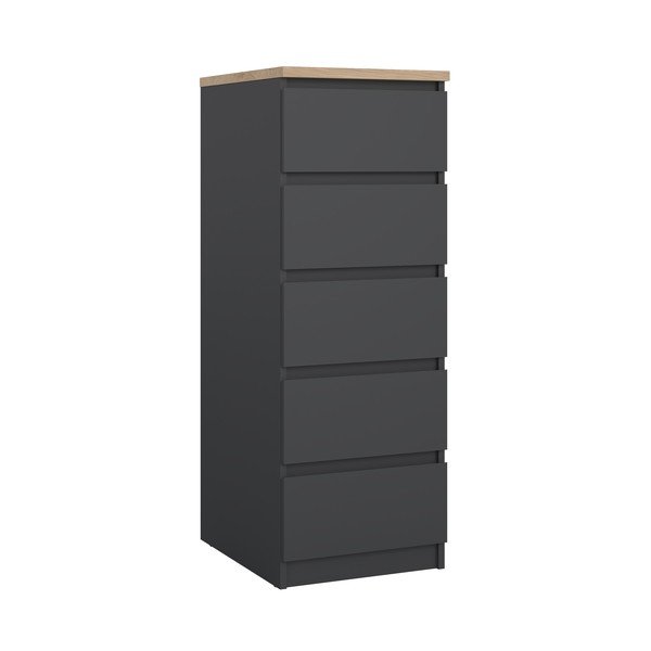 Tmavě šedá komoda 40x111x50 cm Naia – Tvilum