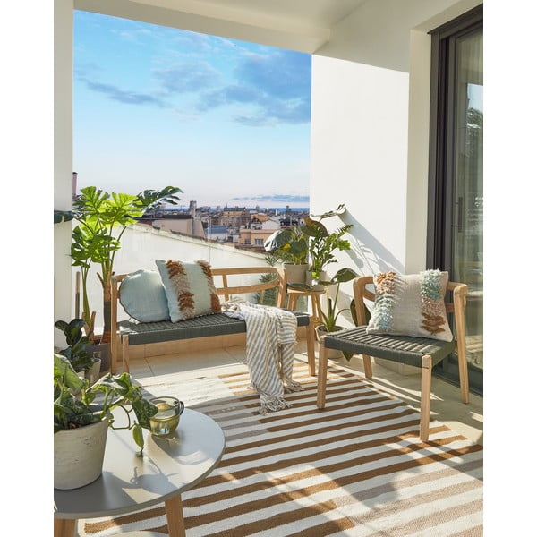 Zelený povlak na polštář z recyklovaného plastu Kave Home Dalila, ø 45 cm-image-2