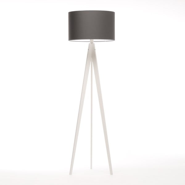 Černá stojací lampa 4room Artist, bílá bříza lakovaná, 150 cm