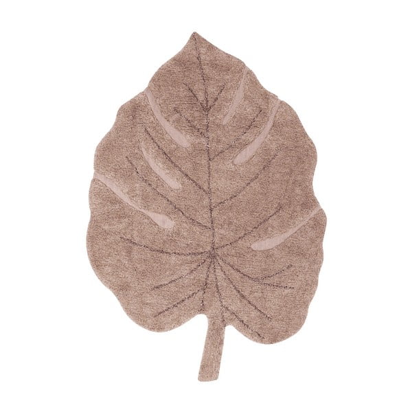Růžový pratelný ručně tkaný bavlněný dětský koberec 120x180 cm Monstera Vintage Nude – Lorena Canals