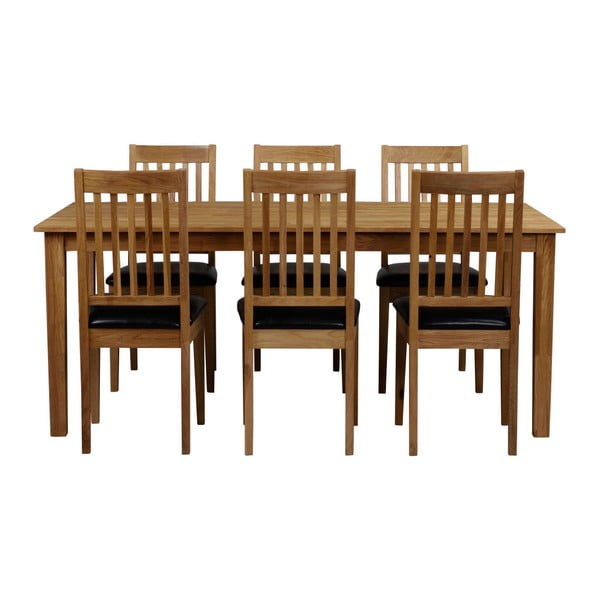 Jídelní stůl z masivního dubového dřeva Folke Finnus, 180 x 90 cm-image-2