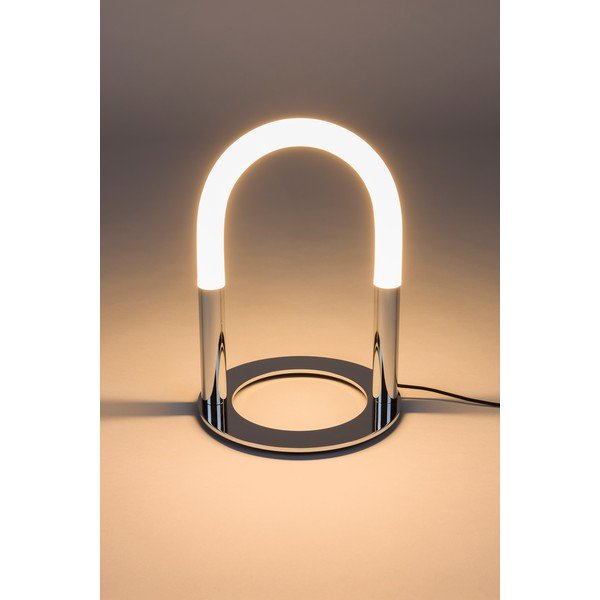 Kovová LED stmívatelná stolní lampa ve stříbrné barvě (výška 36 cm) Arch – Zuiver-image-4