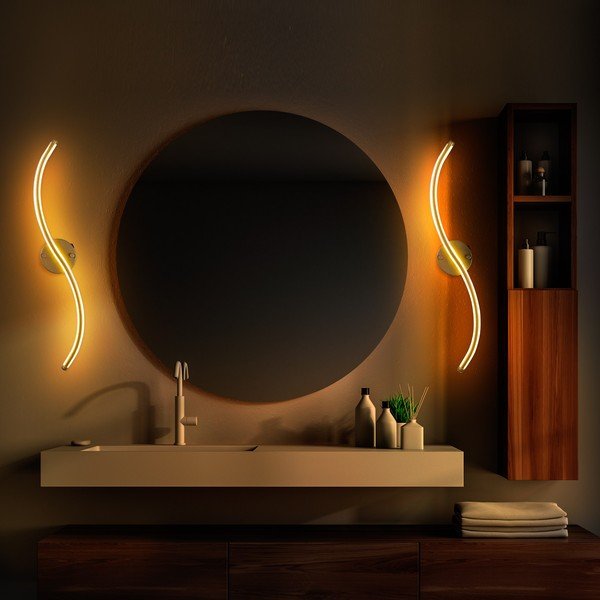 LED nástěnné svítidlo ve zlaté barvě Yilan – Opviq lights-image-4