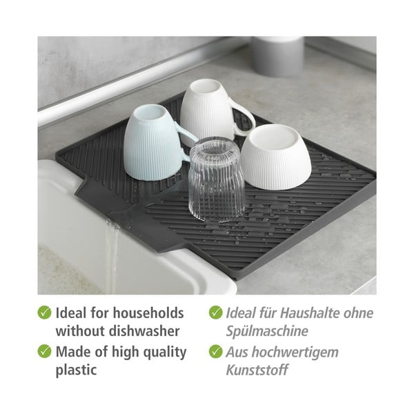 Tmavě šedý odkapávač Wenko Neli, 34 x 40 cm-image-3