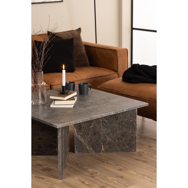 Černý mramorový konferenční stolek 90x90 cm Vega – Actona-image-1