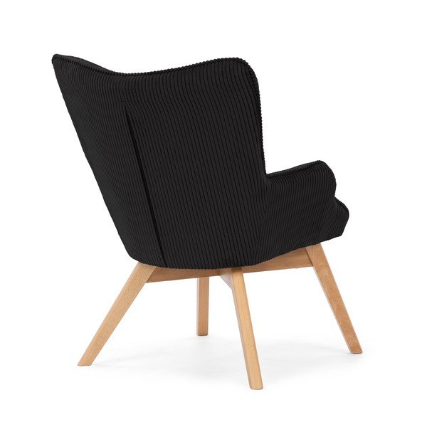 Černé manšestrové křeslo Niko – Ropez-image-3