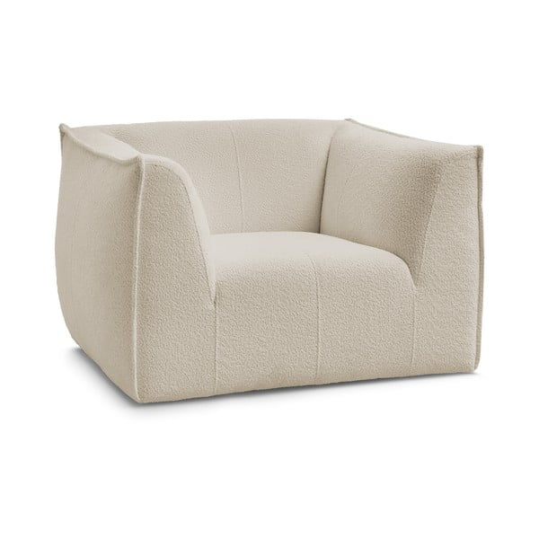 Béžové křeslo z textilie bouclé Giorgia – Bobochic Paris