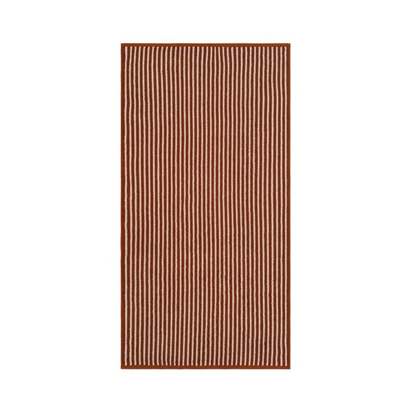 Koňakově hnědá/krémová bavlněná osuška 70x140 cm Dixie – Jotex