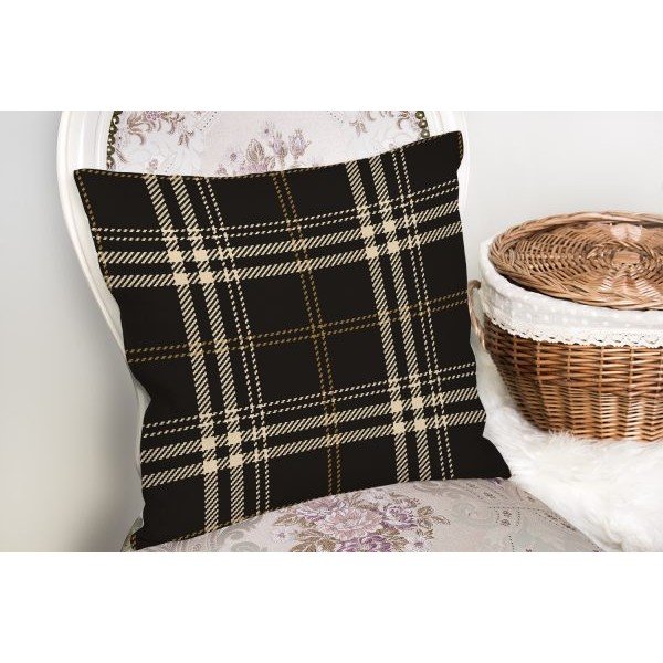 Černobéžový dekorativní povlak na polštář Minimalist Cushion Covers Flannel, 45 x 45 cm-image-2