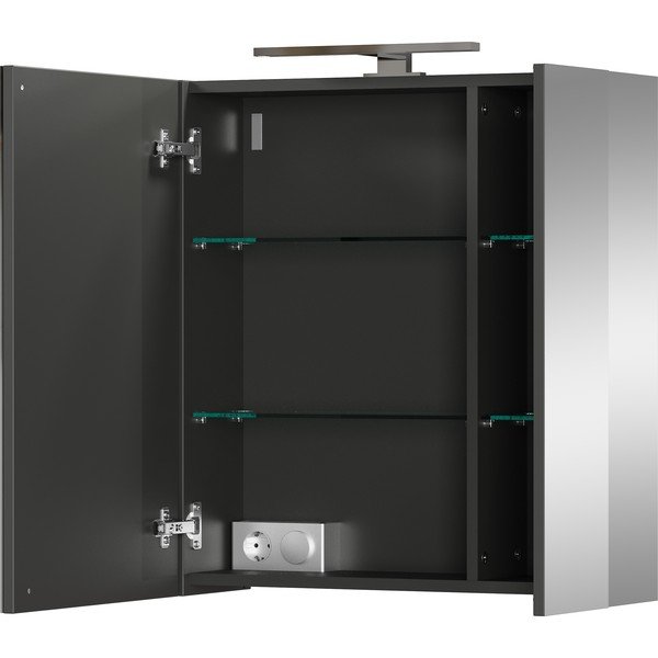 Šedá koupelnová skříňka 60x71 cm – Germania-image-3