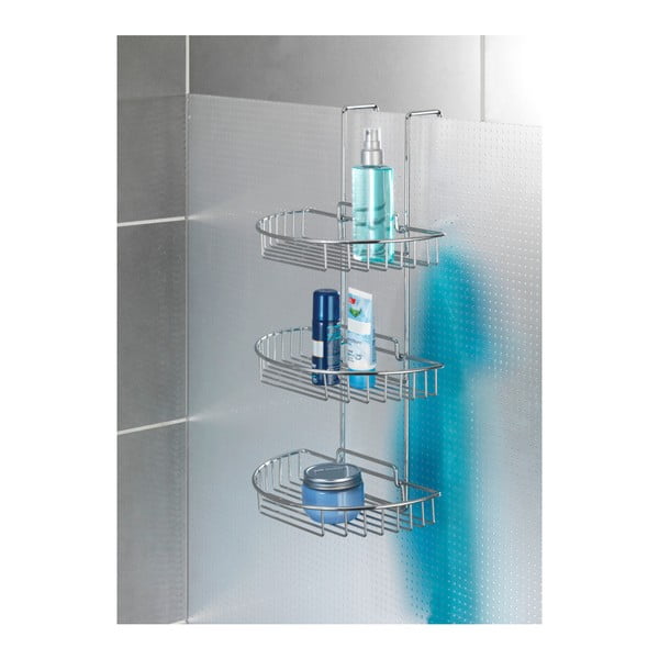 Závěsná koupelnová třípatrová polička Wenko Bello-image-4