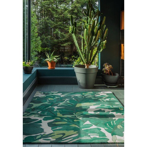 Tmavě zelený ručně tkaný vlněný koberec 160x230 cm Matrix – Asiatic Carpets-image-1