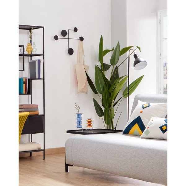 Černý kovový nástěnný věšák Kave Home Vianela, 52 x 40 cm-image-3