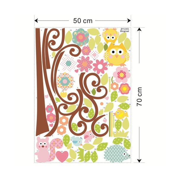 Nástěnná dětská samolepka Ambiance Tree and Owl-image-1