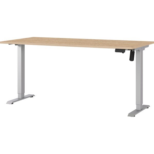Polohovací pracovní stůl s elektricky nastavitelnou výškou s deskou v dubovém dekoru 80x160 cm Boras – Germania