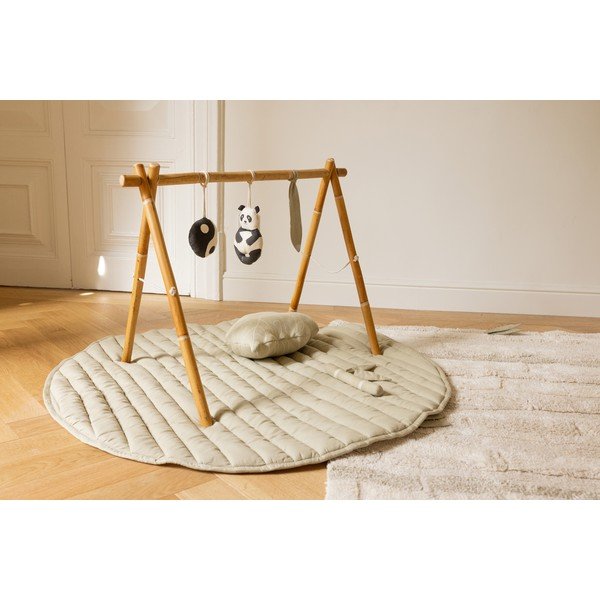 Zelená krémová dětská hrací podložka Bamboo Leaf – Lorena Canals-image-4