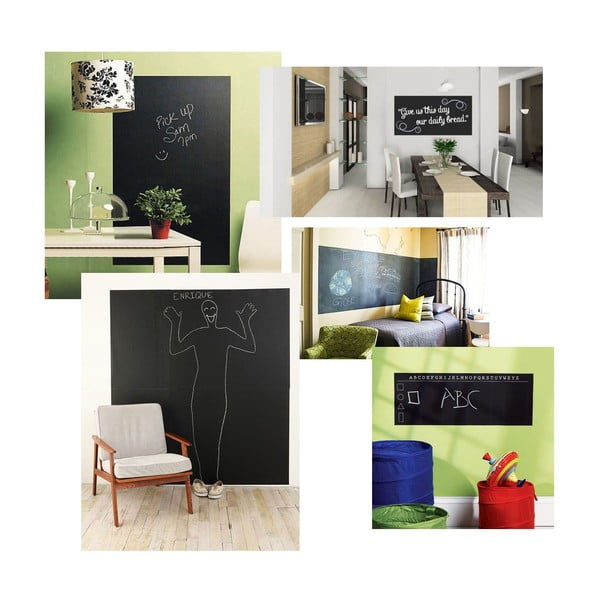 Univerzální tabulová samolepka Blackboard + 5 kříd, 60x200 cm-image-3