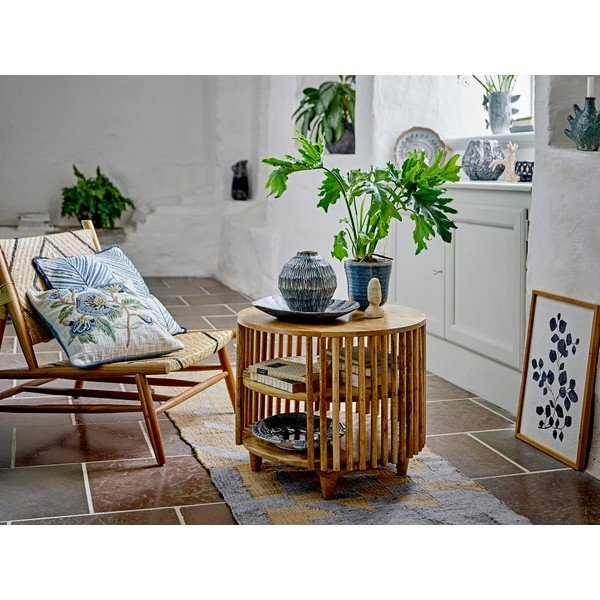 Kulatý konferenční stolek z mangového dřeva v přírodní barvě ø 60 cm Sali – Bloomingville-image-4