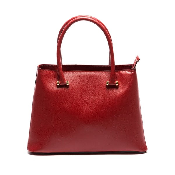Červená kožená kabelka Sofia Cardoni Francesca
