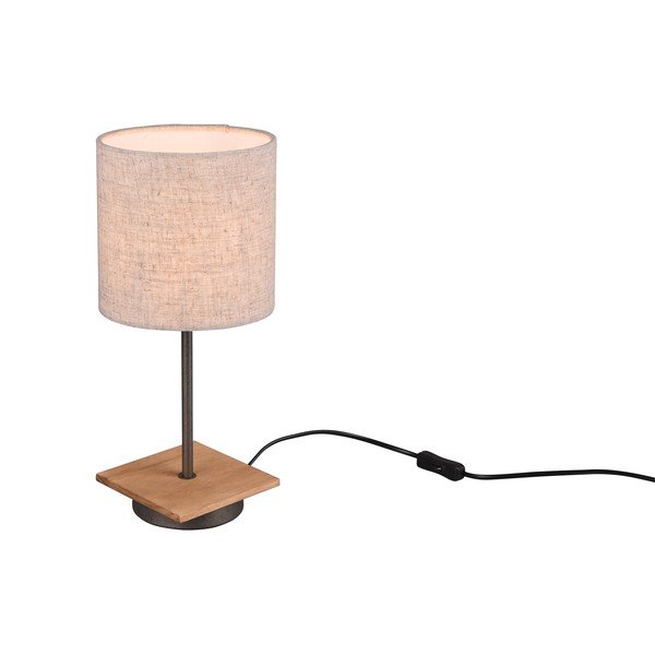 Stolní lampa v béžovo-přírodní barvě s textilním stínidlem (výška 40 cm) Elmau – Trio-image-1
