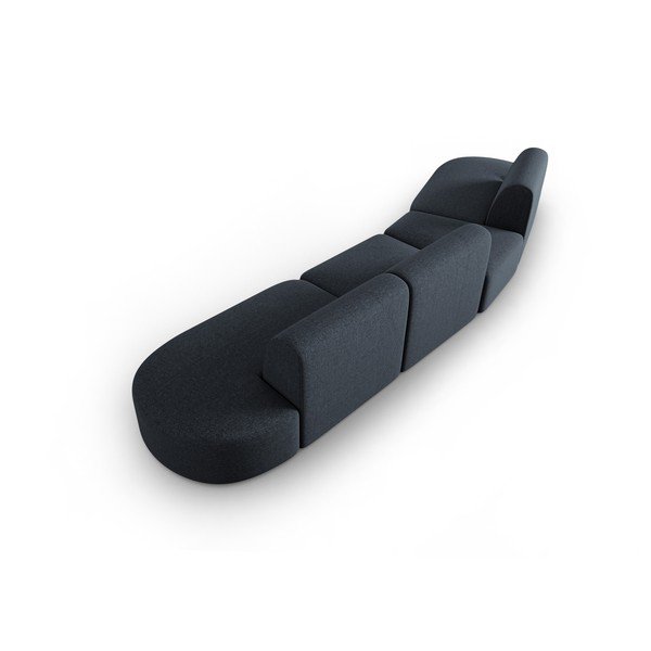 Modrá žinylková pohovka levý roh 428 cm Paolo – Milo Casa-image-3