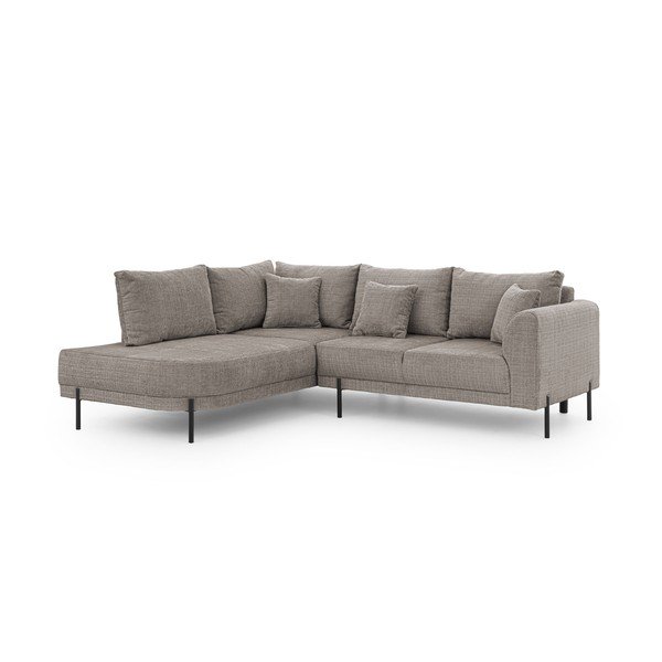 Taupe žinylková rohová pohovka (levý roh/do L) Mauris  – Ropez-image-2