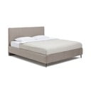 Čalouněná dvoulůžková postel taupe s matrací/s roštem 180x200 cm Noira Slim – Bonami Selection