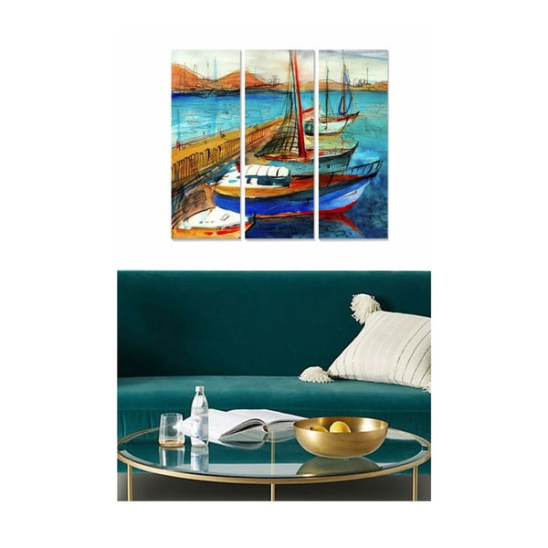 Obrazy v sadě 3 ks 20x50 cm Sailing – Wallity-image-1