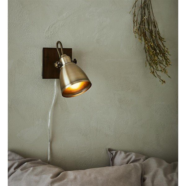 Hnědé nástěnné světlo Markslöjd Native, výška 18,5 cm-image-2