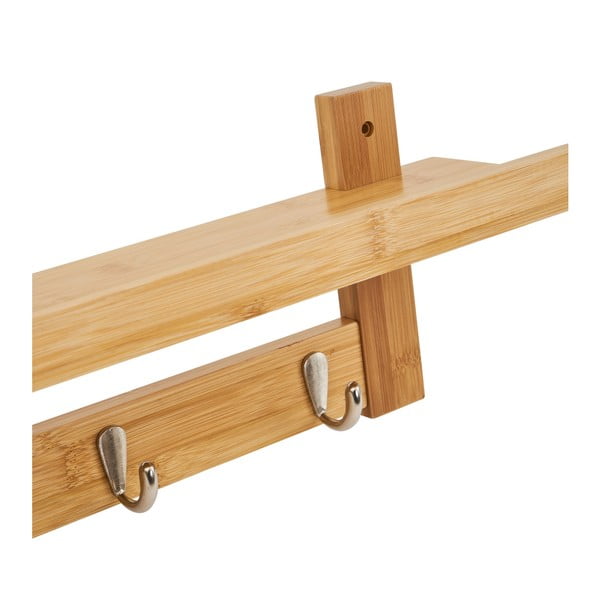 Bambusový nástěnný věšák s poličkou - Casa Selección-image-2