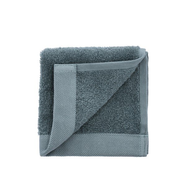 Modrozelený ručník na obličej z organické bavlny Södahl Comfort, 30 x 30 cm-image-1