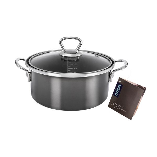 Smaltovaný kastrol s pokličkou 2,5 l Metalic – Orion-image-4